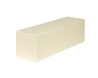 paquet de 25 boîtes isolantes à bûches et omelettes norvégiennes en PSE vanille 400x115x110 mm
