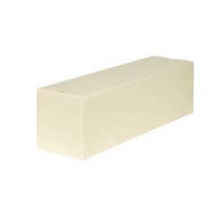 paquet de 25 boîtes isolantes à bûches et omelettes norvégiennes en PSE vanille 400x115x110 mm