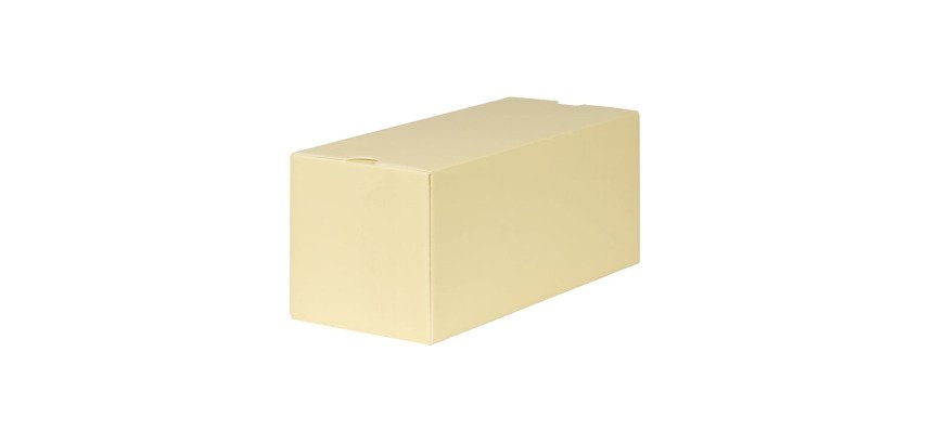 paquet de 25 boîtes isolantes à bûches et omelettes norvégiennes en PSE jaune 250x115x110 mm