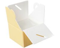 paquet de 25 boîtes isolantes à glace en polystyrène expansé jaune pour 1/2 litre de glace