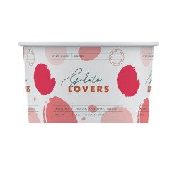 carton de 1000 (4 sachets de 250) pots à glace Lovers en carton ø 76 mm 12 cl
