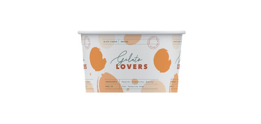 carton de 1000 (4 sachets de 250) pots à glace Lovers en carton ø 80 mm 14 cl
