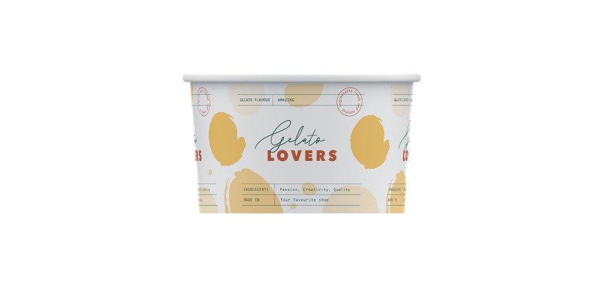 carton de 500 (2 sachets de 250) pots à glace Lovers en carton ø 94 mm 25 cl