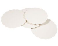 paquet de 250 ronds festonnés en carton blanc ø 270 mm