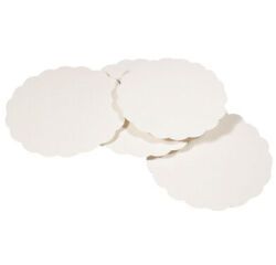 paquet de 250 ronds festonnés en carton blanc ø 270 mm