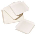 paquet de 250 carrés rainés pour pâtisseries en carton blanc avec bords repliables 210 mm