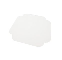 paquet de 250 carrés rainés pour pâtisseries en carton blanc avec bords repliables 210 mm