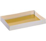 paquet de 25 plaques en carton métallisé réversible or et noir 600x400 mm