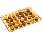 paquet de 25 plateaux en carton métallisé 1 face or 42x28 cm