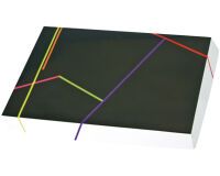 paquet de 25 boîtes traiteur en carton "prestige" imprimé noir sans fenêtre 425x285x60 mm