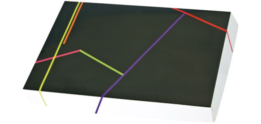 paquet de 25 boîtes traiteur en carton "prestige" imprimé noir sans fenêtre 425x285x60 mm