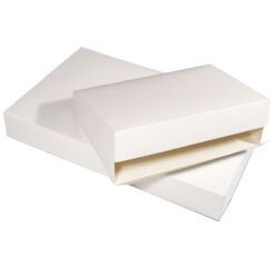paquet de 25 boîtes traiteur en carton blanc 420x320x60 mm