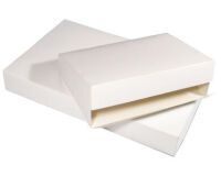 paquet de 25 boîtes traiteur en carton blanc 600x400x100 mm