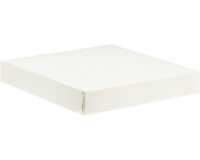 paquet de 50 boîtes à tarte en carton blanc h 50 mm 230x230 mm