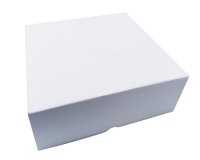 paquet de 50 boîtes à entremets en carton blanc h 80 mm 220x220 mm