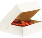paquet de 50 boîtes à savarin en carton blanc h 100 mm 250x250 mm