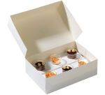 paquet de 25 boîtes à entremets en carton blanc h 80 mm 260x180 mm