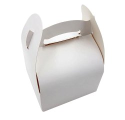 paquet de 50 boîtes en carton blanc à poignée 180x100x70 mm