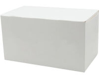 paquet de 25 boîtes à bûches en carton blanc 110 x h 100 x 200 mm