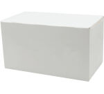 paquet de 25 boîtes à bûches en carton blanc 110 x h 100 x 250 mm