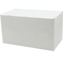paquet de 25 boîtes à bûches en carton blanc 110 x h 100 x 300 mm