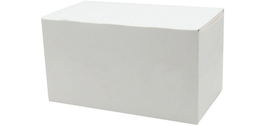 paquet de 25 boîtes à bûches en carton blanc 110 x h 100 x 300 mm