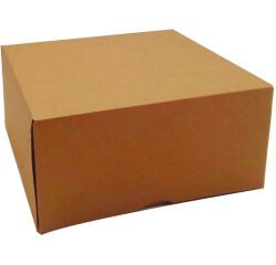 paquet de 50 boîtes à entremets en carton kraft brun h 80 mm 280x280 mm