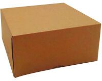 paquet de 50 boîtes à entremets en carton kraft brun h 80 mm 160x160 mm