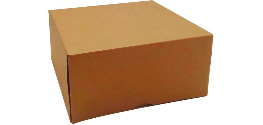 paquet de 50 boîtes à entremets en carton kraft brun h 80 mm 180x180 mm