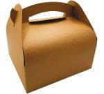 paquet de 50 boîtes en carton kraft brun à poignée 180x100x65 mm