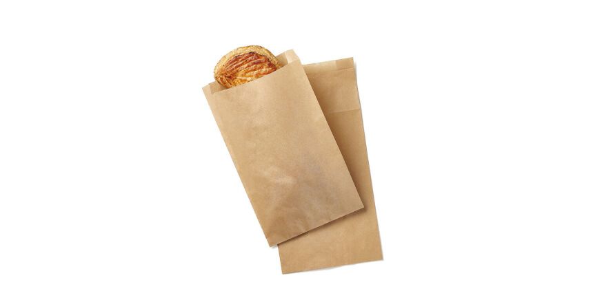 paquet de 1000 sachets à viennoiseries en papier kraft brun n° 3 140x210 mm