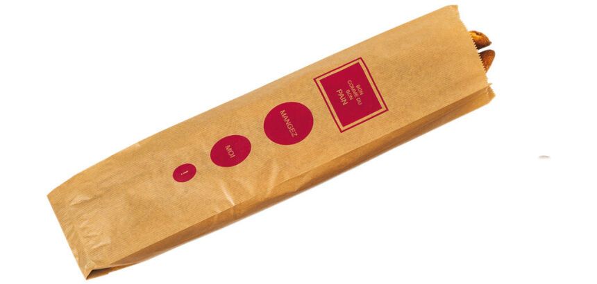 carton de 1000 sacs à pains / baguette en papier kraft 12x560 mm avec soufflets de 40 mm