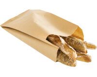 paquet de 100 sacs à pains de regroupement en papier kraft brun 300x900 mm avec soufflets de 100 mm