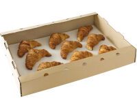 paquet de 50 cagettes en carton ondulé kraft brun 640x420x90 mm