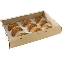 paquet de 50 cagettes en carton ondulé kraft brun 640x420x90 mm