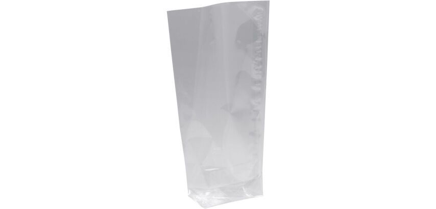 paquet de 100 sachets à confiseries neutres écornés en polypropylène 120x225 mm