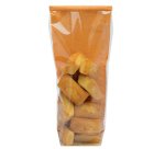 paquet de 100 sacs polykraft orange en polypropylène 100x220 mm