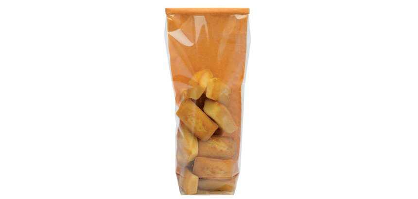 paquet de 100 sacs polykraft orange en polypropylène 100x220 mm