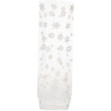 paquet de 100 sachets à confiseries décorés flocons avec fond carton, en polypropylène 120x275 mm