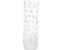 paquet de 100 sachets à confiseries décorés flocons avec fond carton, en polypropylène 120x275 mm
