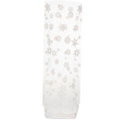 paquet de 100 sachets à confiseries décorés flocons avec fond carton, en polypropylène 120x275 mm