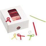 boîte de 2000 liens cello-twist armés d'un fil 90x 6 mm, jaunes
