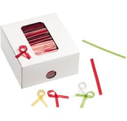 boîte de 2000 liens cello-twist armés d'un fil 90x 6 mm, transparents