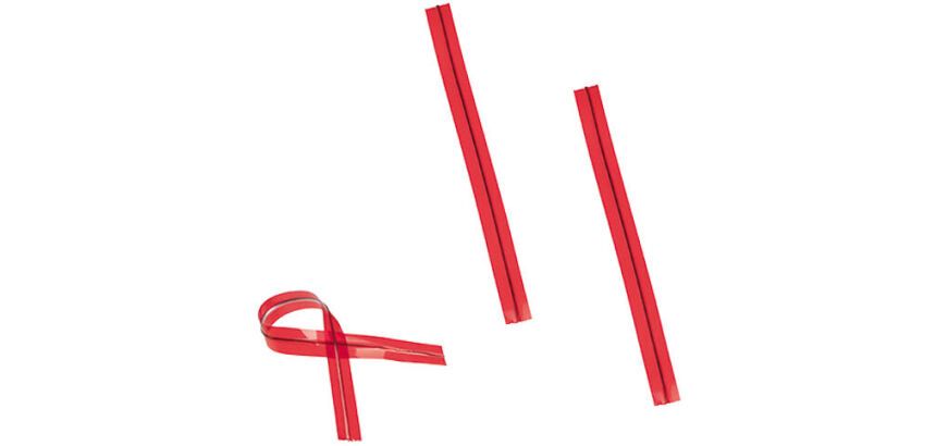 boîte de 2000 liens cello-twist armés d'un fil 90x 6 mm, rouges