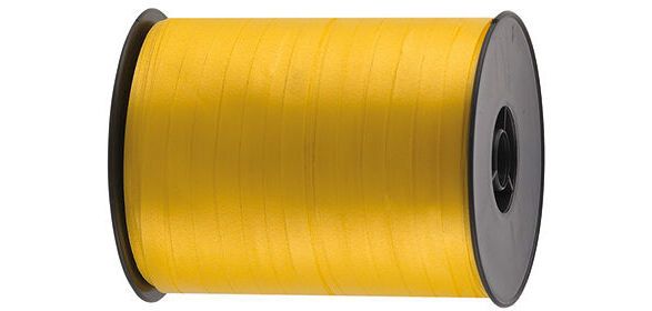 bobine de 500m de bolduc uni en polypropylène 7  mm, jaune