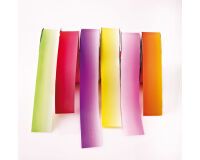 rouleau de 100m de ruban charlotte pastel uni largeur 50 mm jaune