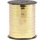 bobine de 250m de bolduc miroir uni en polypropylène 7  mm, or