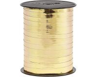bobine de 250m de bolduc miroir uni en polypropylène 7  mm, or
