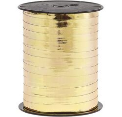 bobine de 250m de bolduc miroir uni en polypropylène 7  mm, or