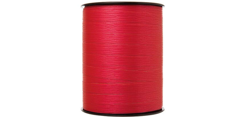 bobine de 250m de bolduc mat uni en polypropylène 10  mm, rouge framboise